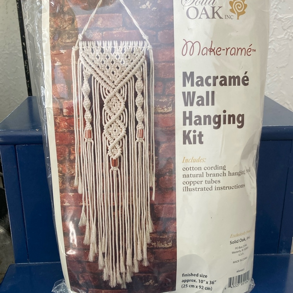 Solid Oak Macrame Wall Hanging Kit Bohemian Wall Decor